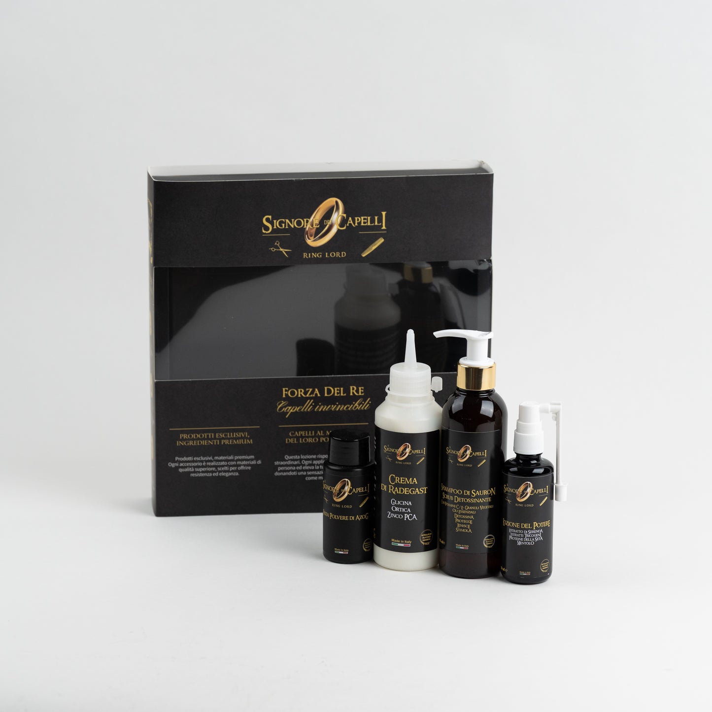 Forza del Re – Il Kit Completo Contro la Caduta dei Capelli Androgenetica